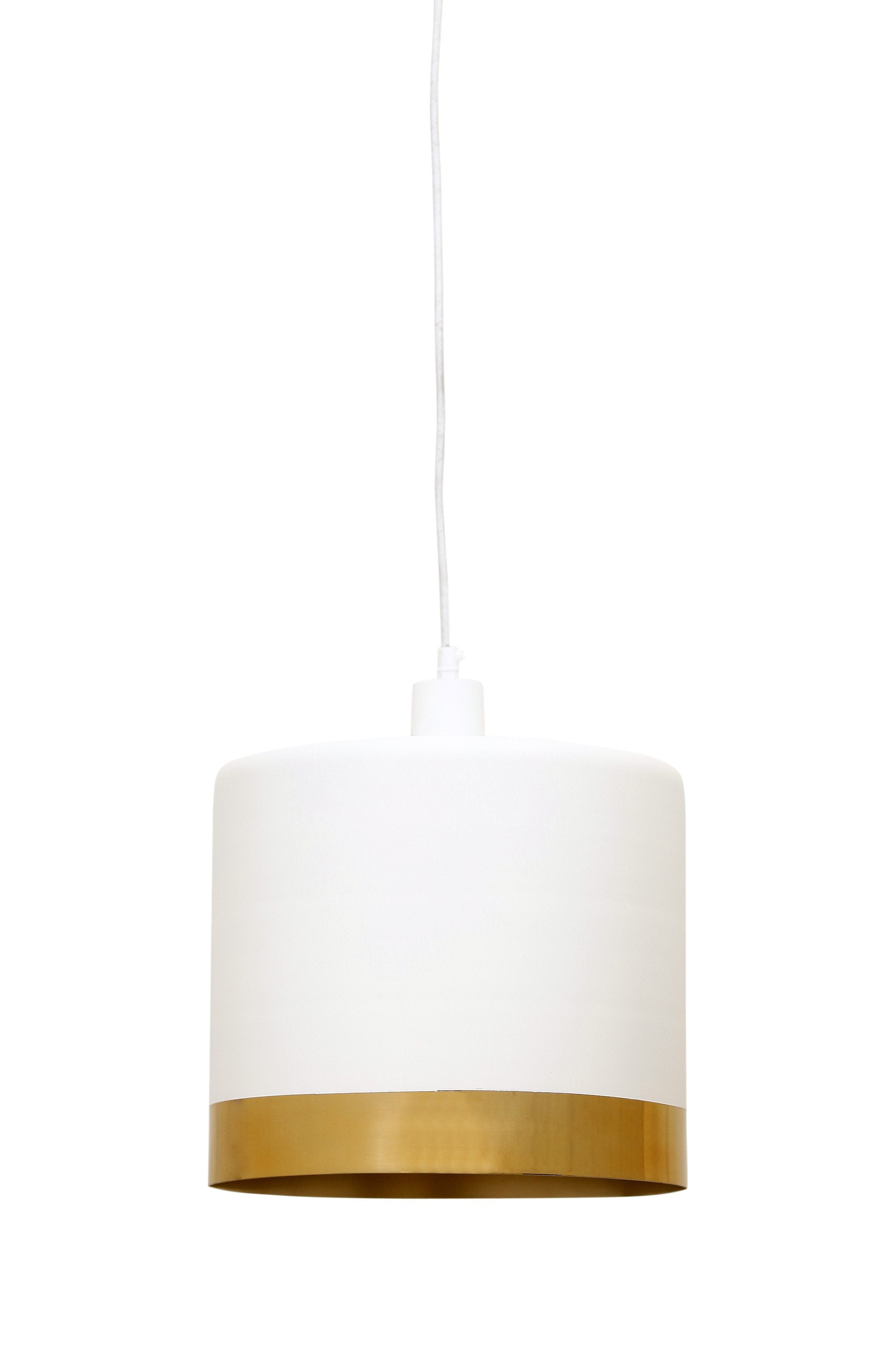 Montreux Large - White/Gold - 2 Tone Drum Pendant Light-abc