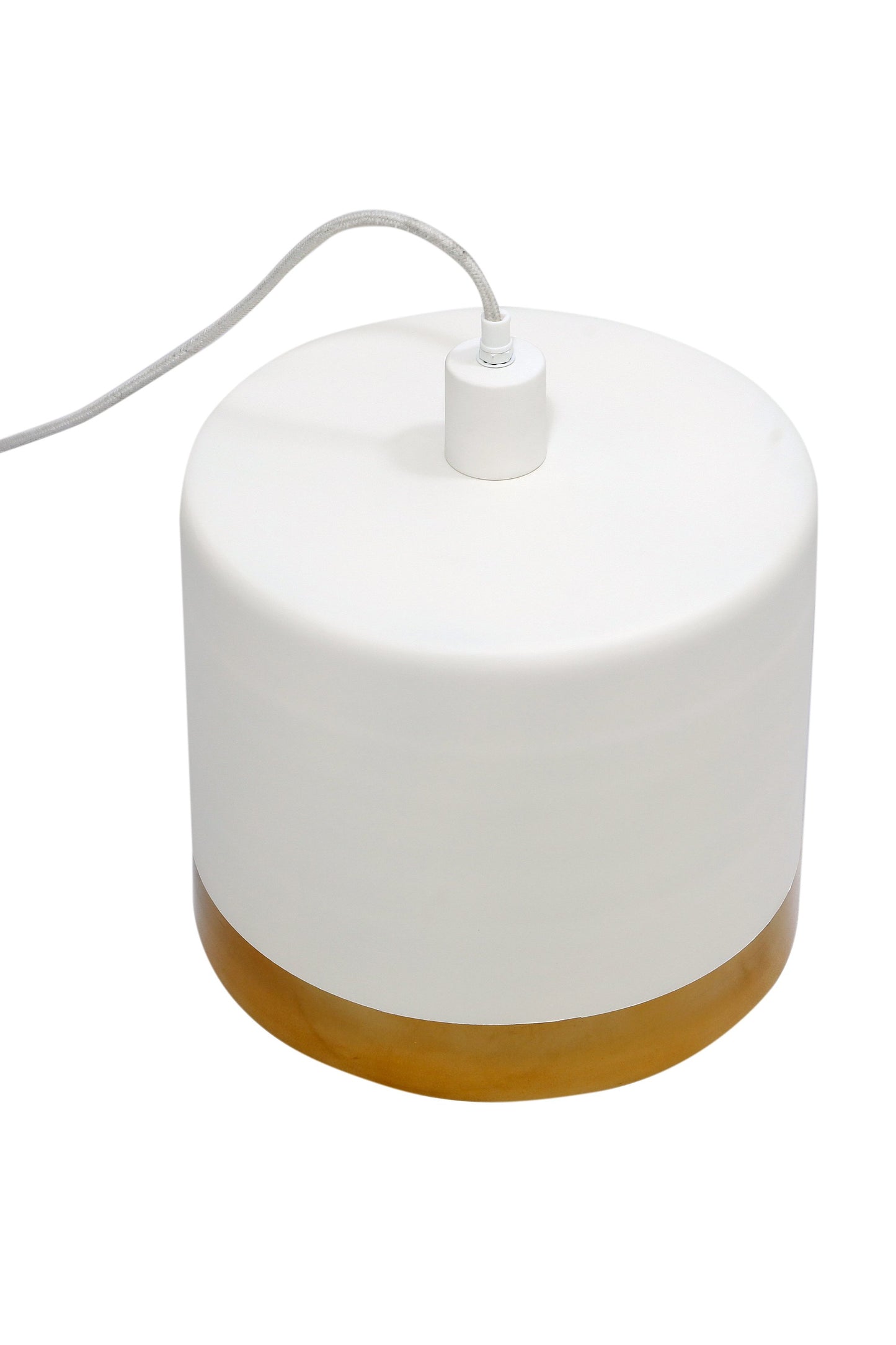 Montreux Large - White/Gold - 2 Tone Drum Pendant Light-abc