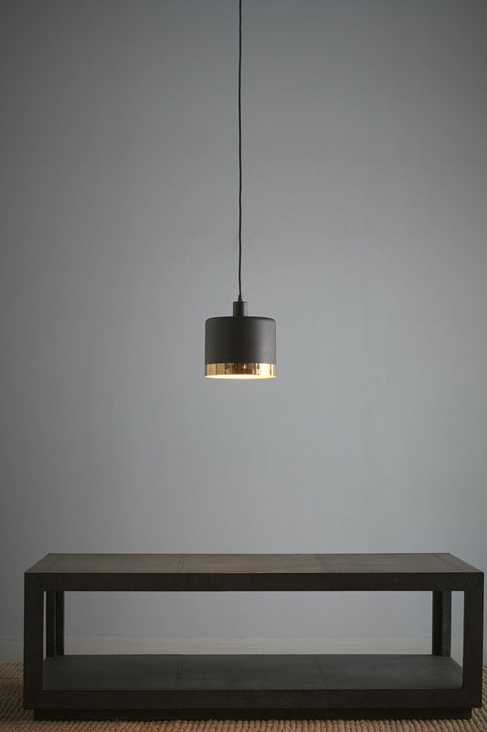 Montreux Medium - Black/Gold - 2 Tone Drum Pendant Light-abc