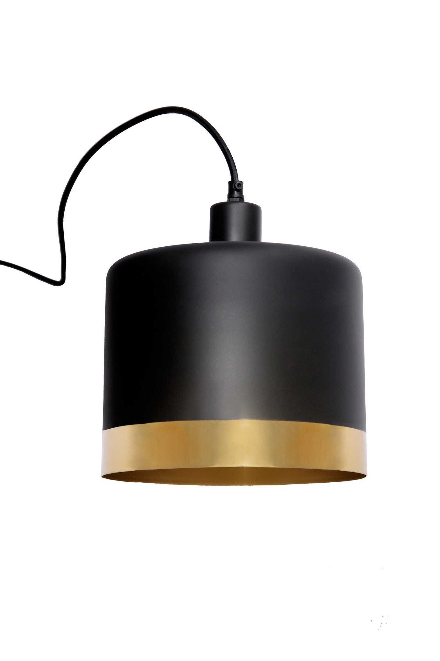 Montreux Medium - Black/Gold - 2 Tone Drum Pendant Light-abc