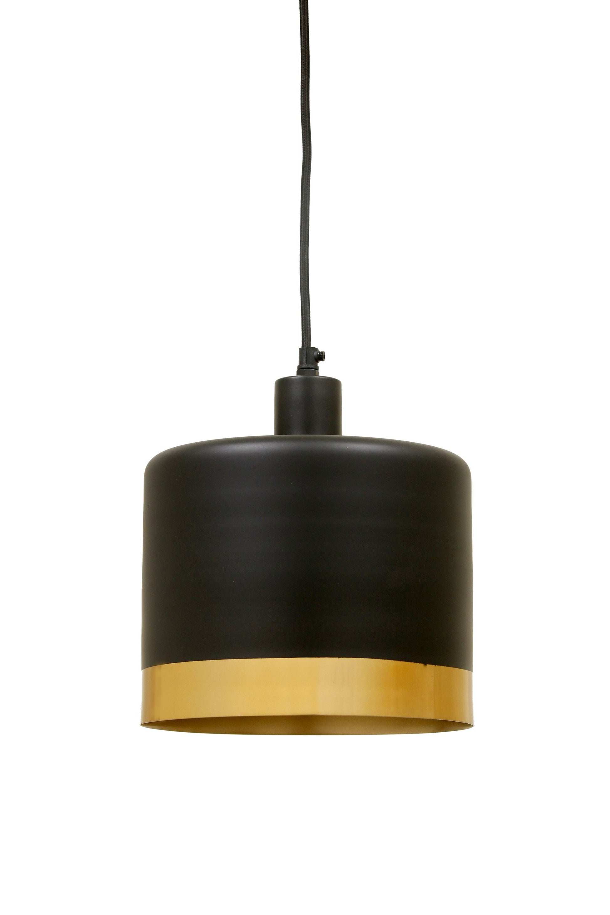 Montreux Medium - Black/Gold - 2 Tone Drum Pendant Light-abc