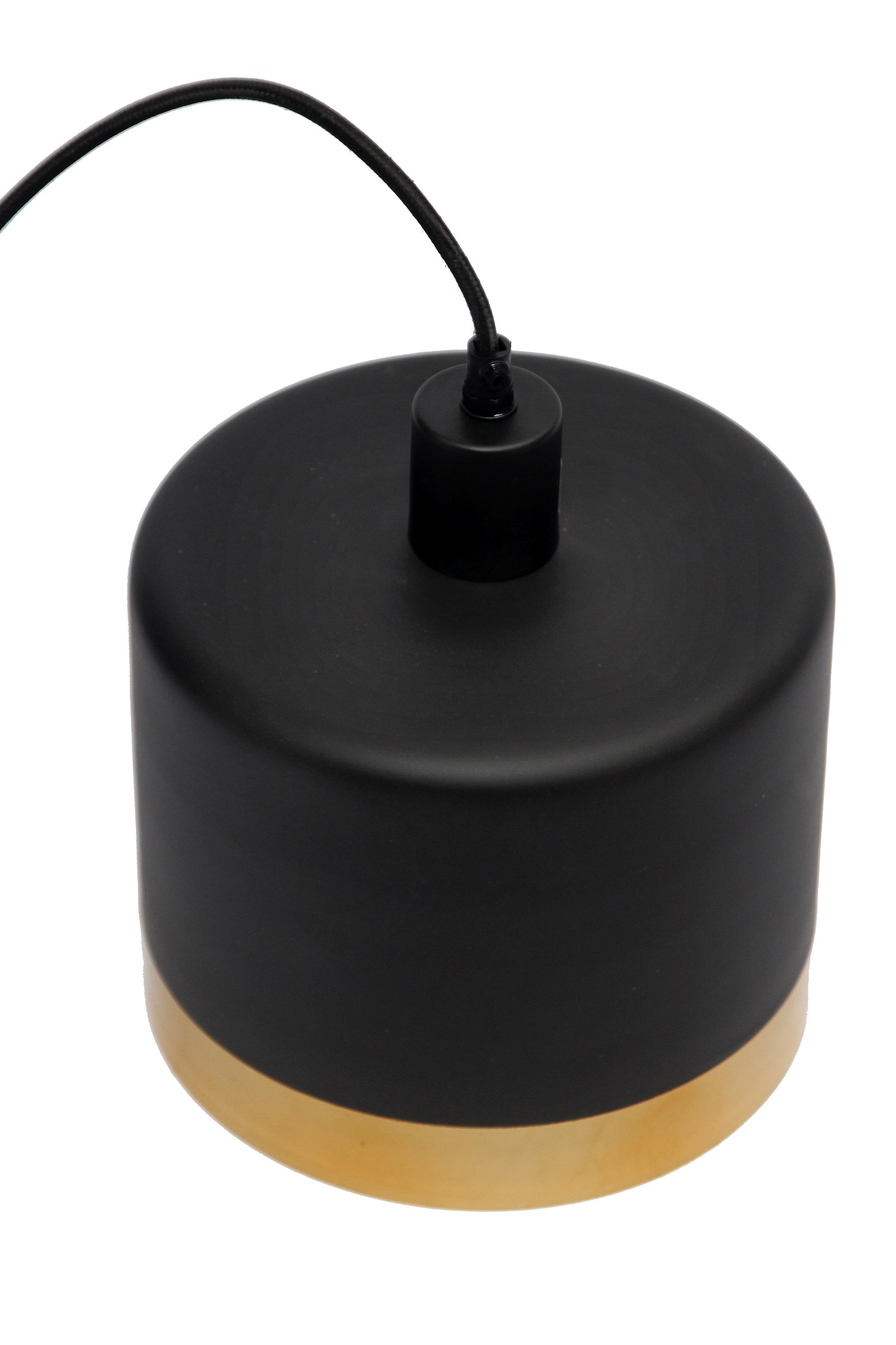 Montreux Medium - Black/Gold - 2 Tone Drum Pendant Light-abc