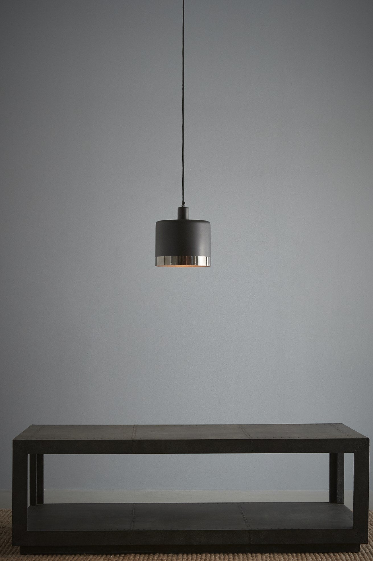 Montreux Medium - Black/Nickel - 2 Tone Drum Pendant Light-abc