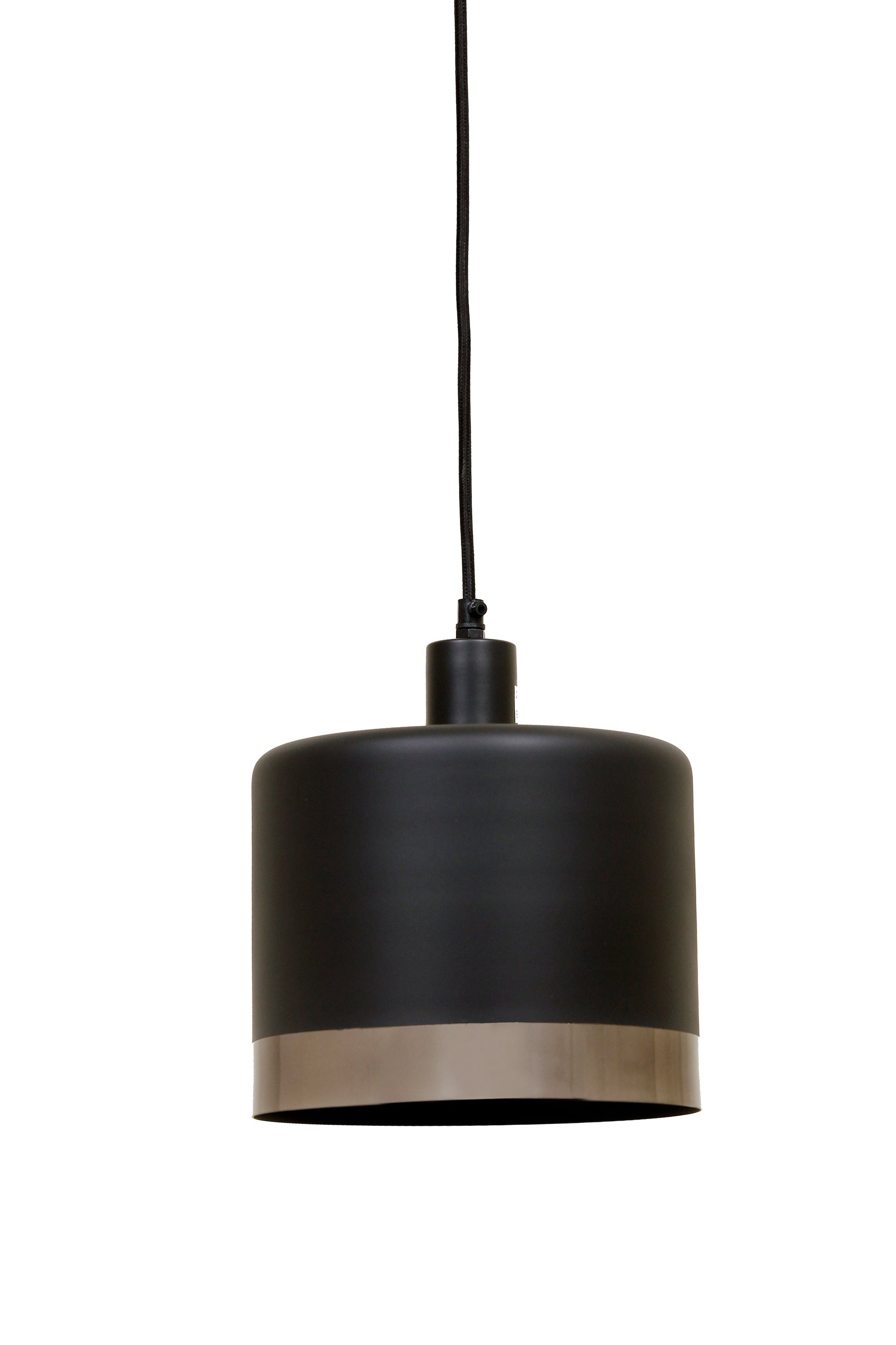 Montreux Medium - Black/Nickel - 2 Tone Drum Pendant Light-abc