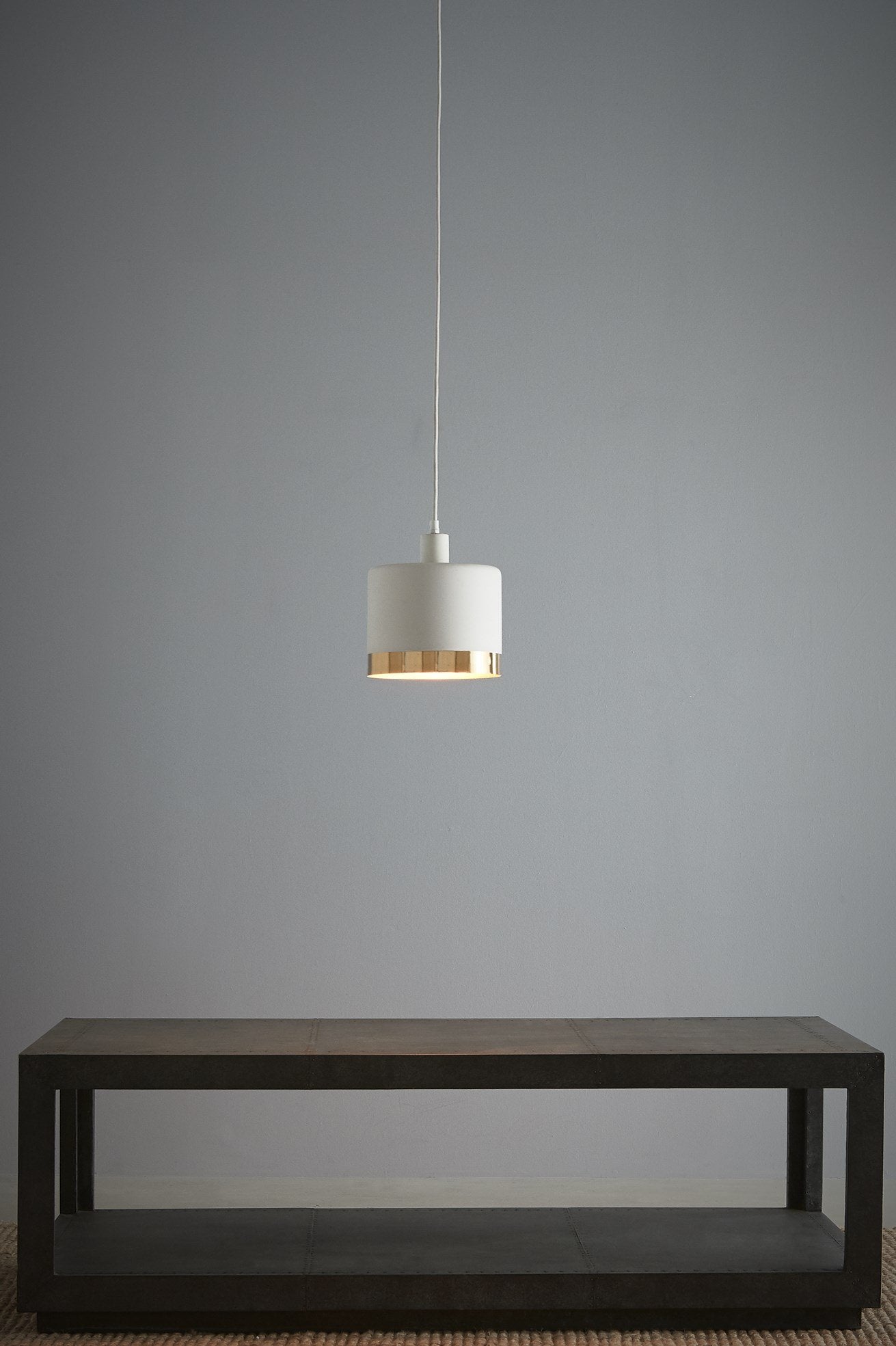 Montreux Medium - White/Gold - 2 Tone Drum Pendant Light-abc