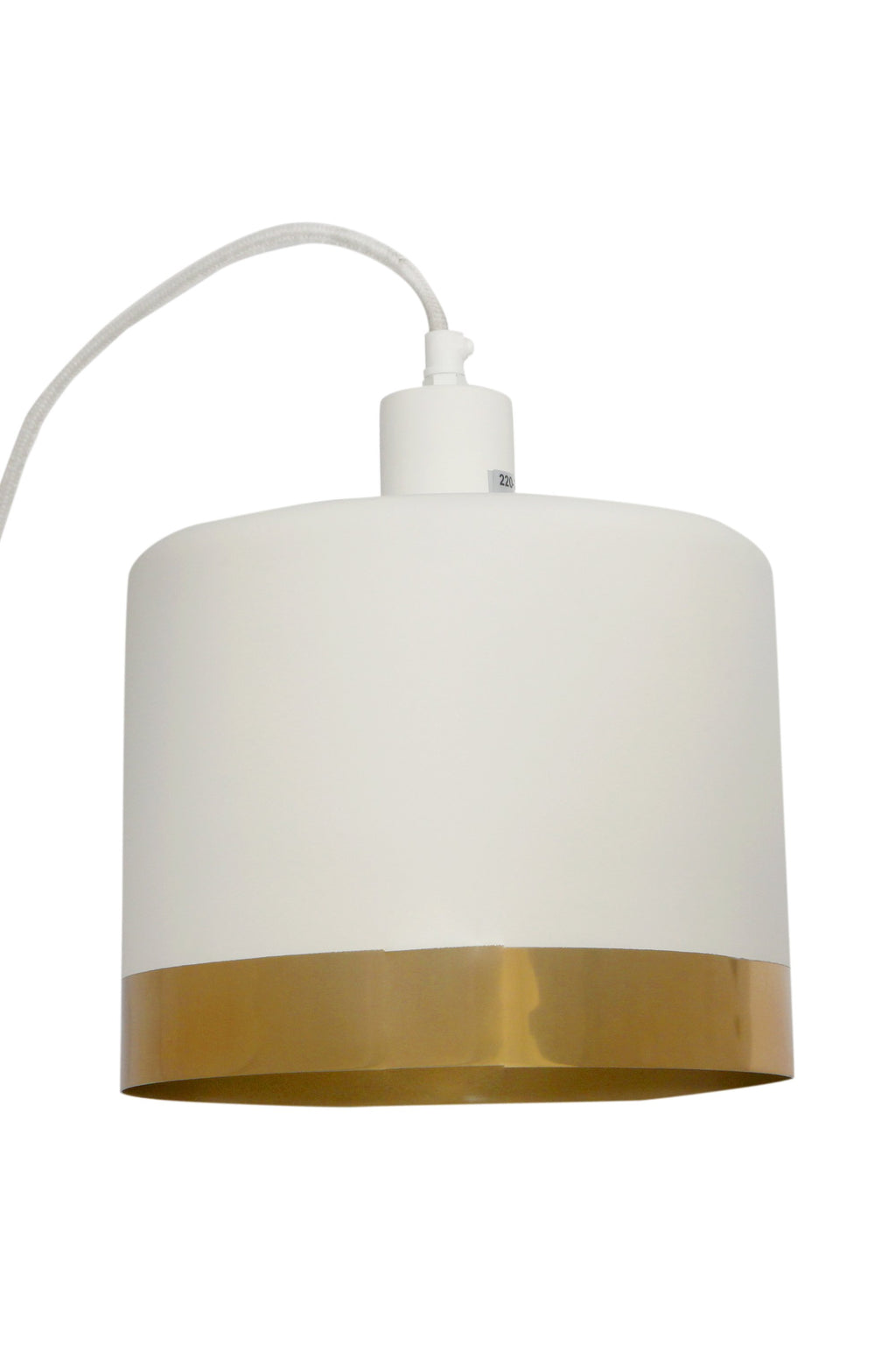 Montreux Medium - White/Gold - 2 Tone Drum Pendant Light-abc