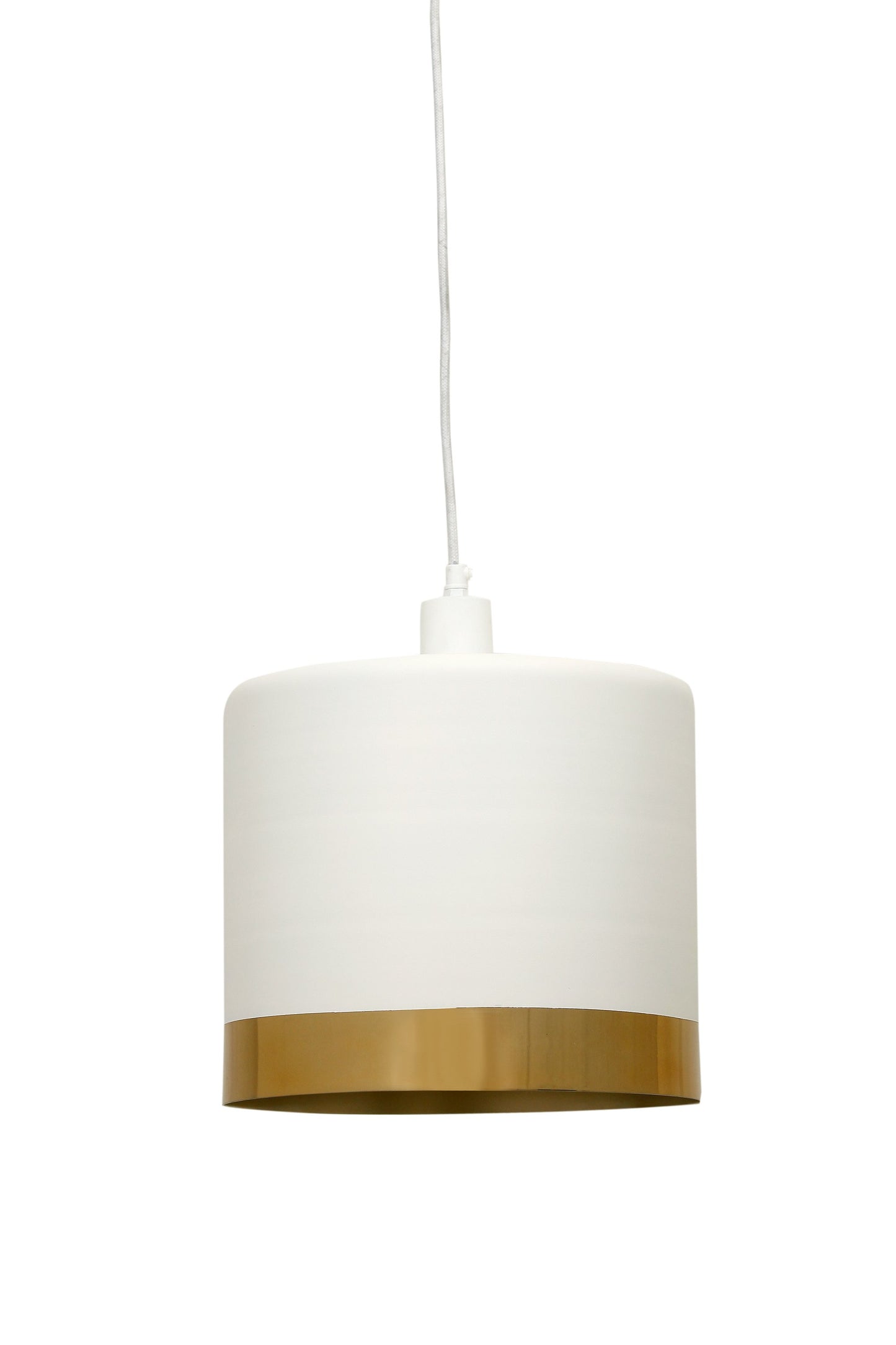 Montreux Medium - White/Gold - 2 Tone Drum Pendant Light-abc