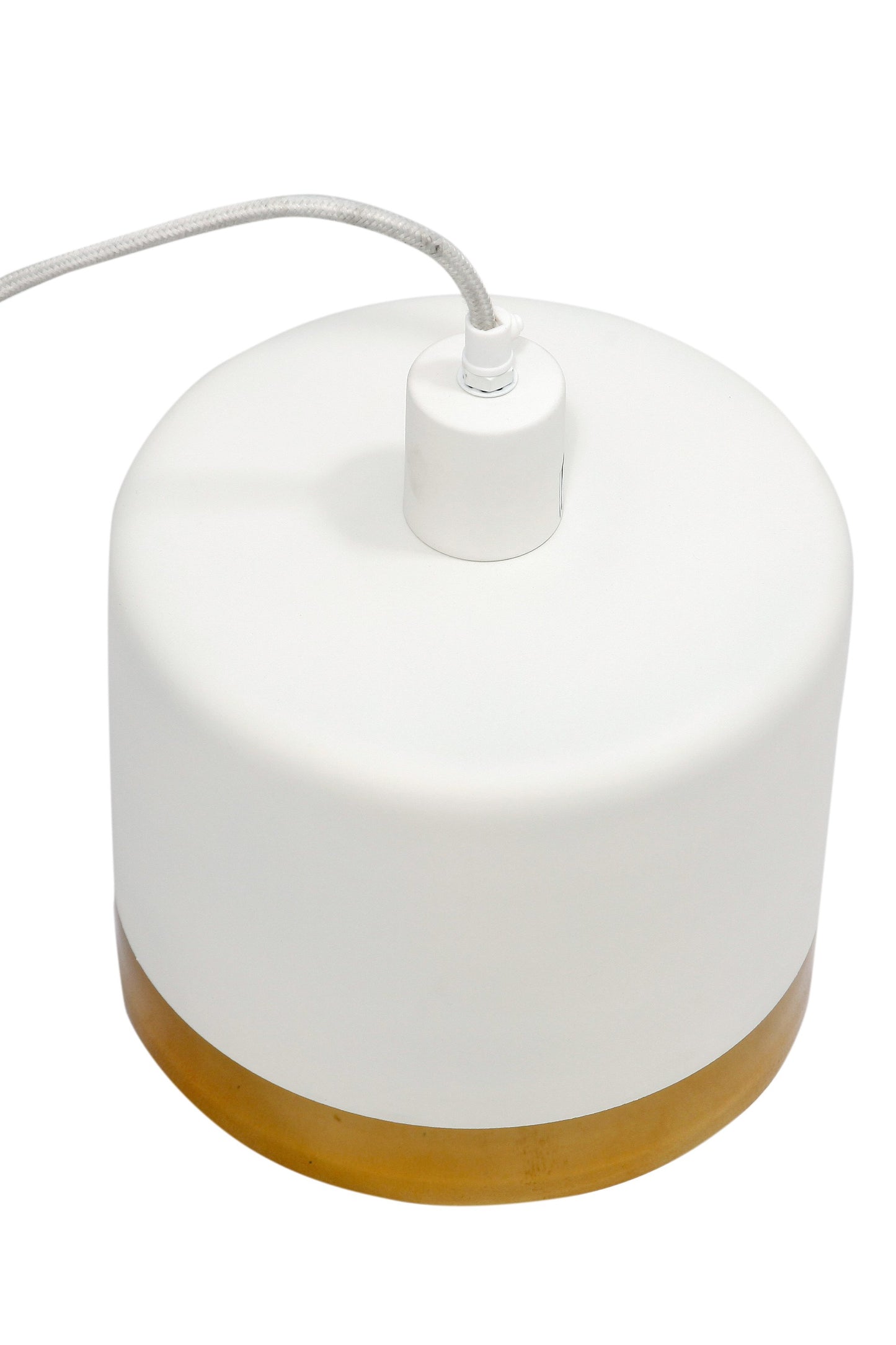 Montreux Medium - White/Gold - 2 Tone Drum Pendant Light-abc