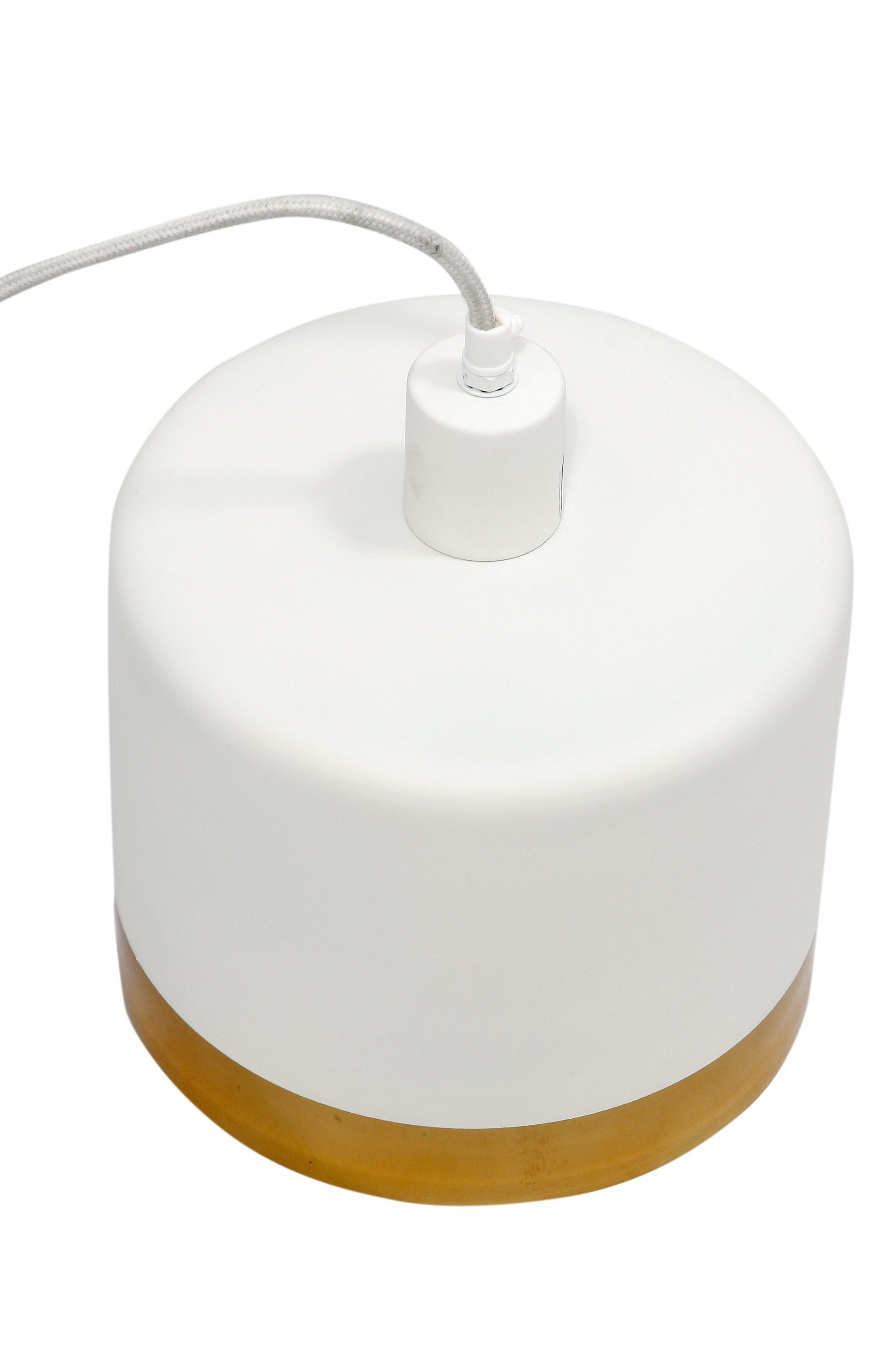 Montreux Medium - White/Gold - 2 Tone Drum Pendant Light-abc