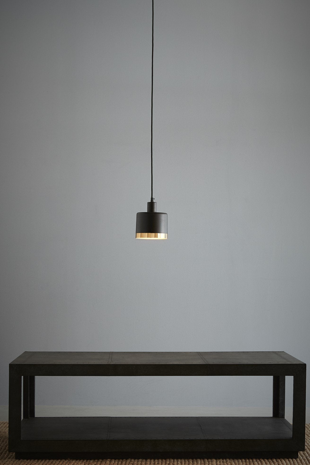 Montreux Small - Black/Gold - 2 Tone Drum Pendant Light-abc