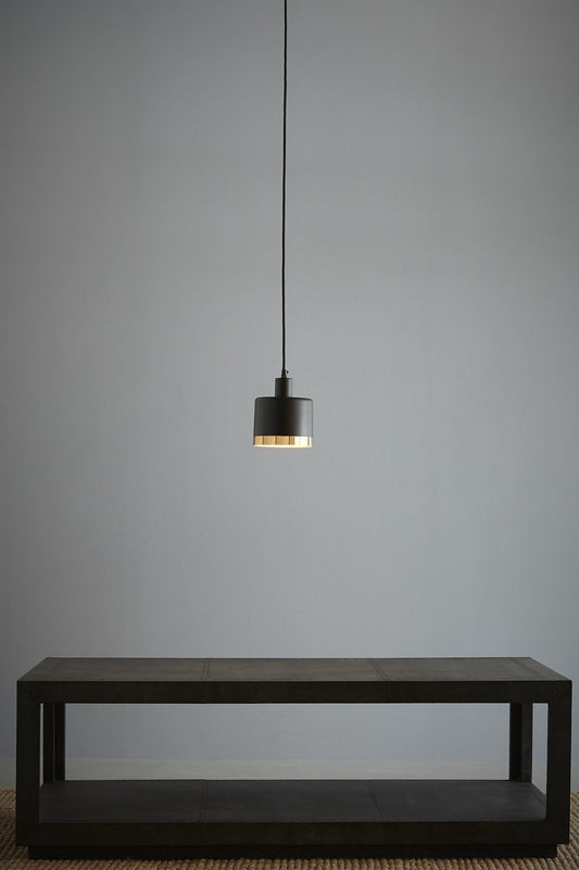 Montreux Small - Black/Gold - 2 Tone Drum Pendant Light-abc