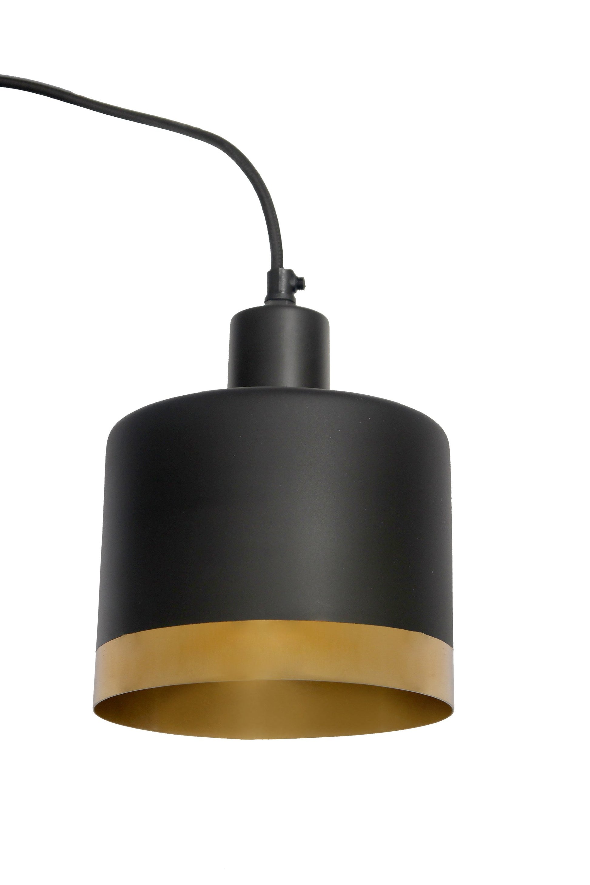 Montreux Small - Black/Gold - 2 Tone Drum Pendant Light-abc