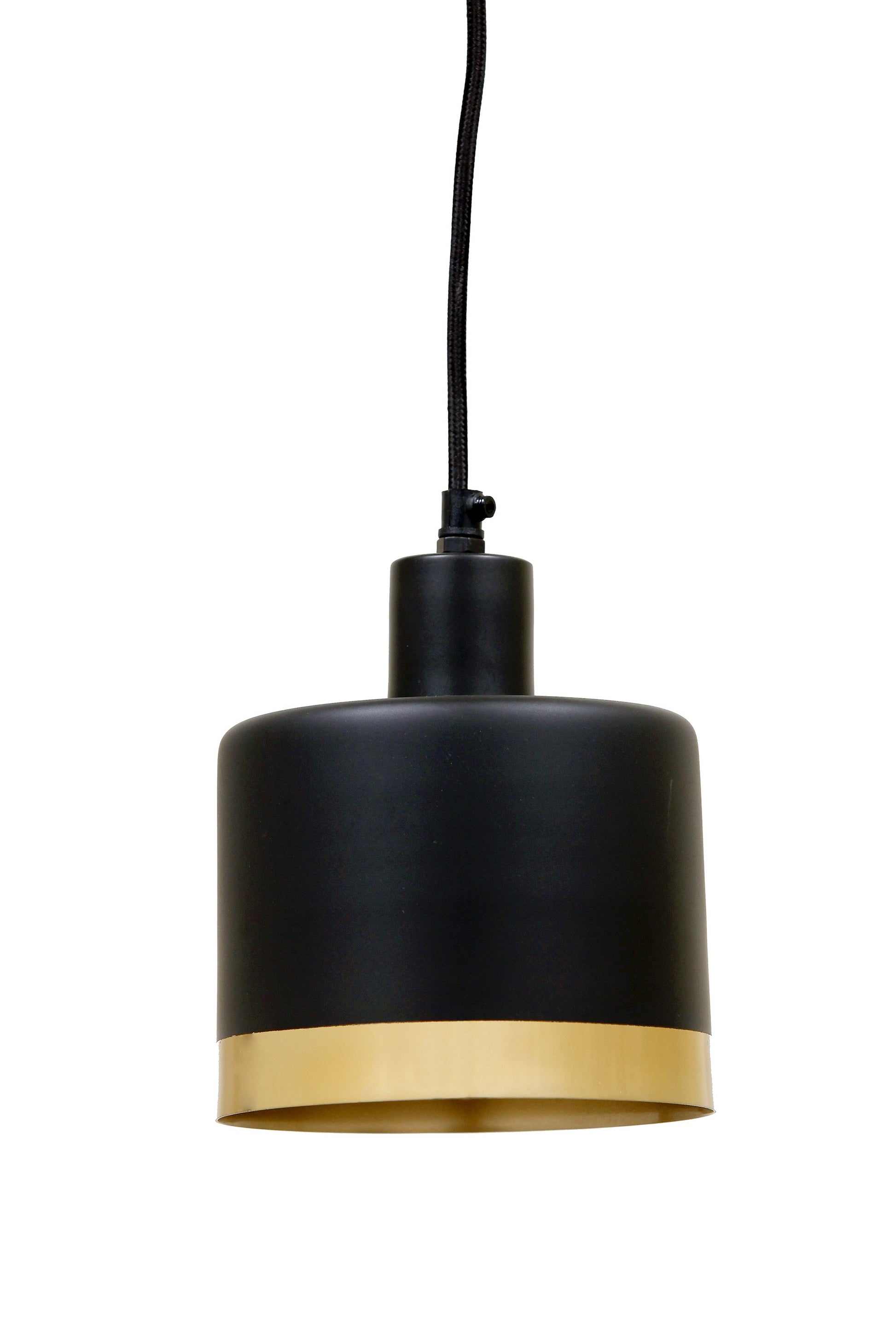 Montreux Small - Black/Gold - 2 Tone Drum Pendant Light-abc