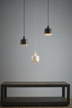 Montreux Small - Black/Gold - 2 Tone Drum Pendant Light-abc