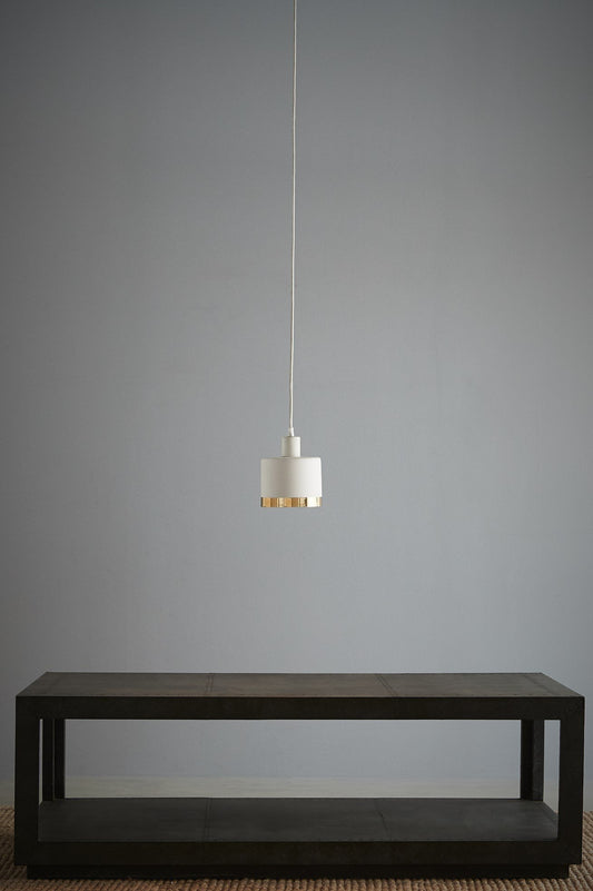 Montreux Small - White/Gold - 2 Tone Drum Pendant Light-abc