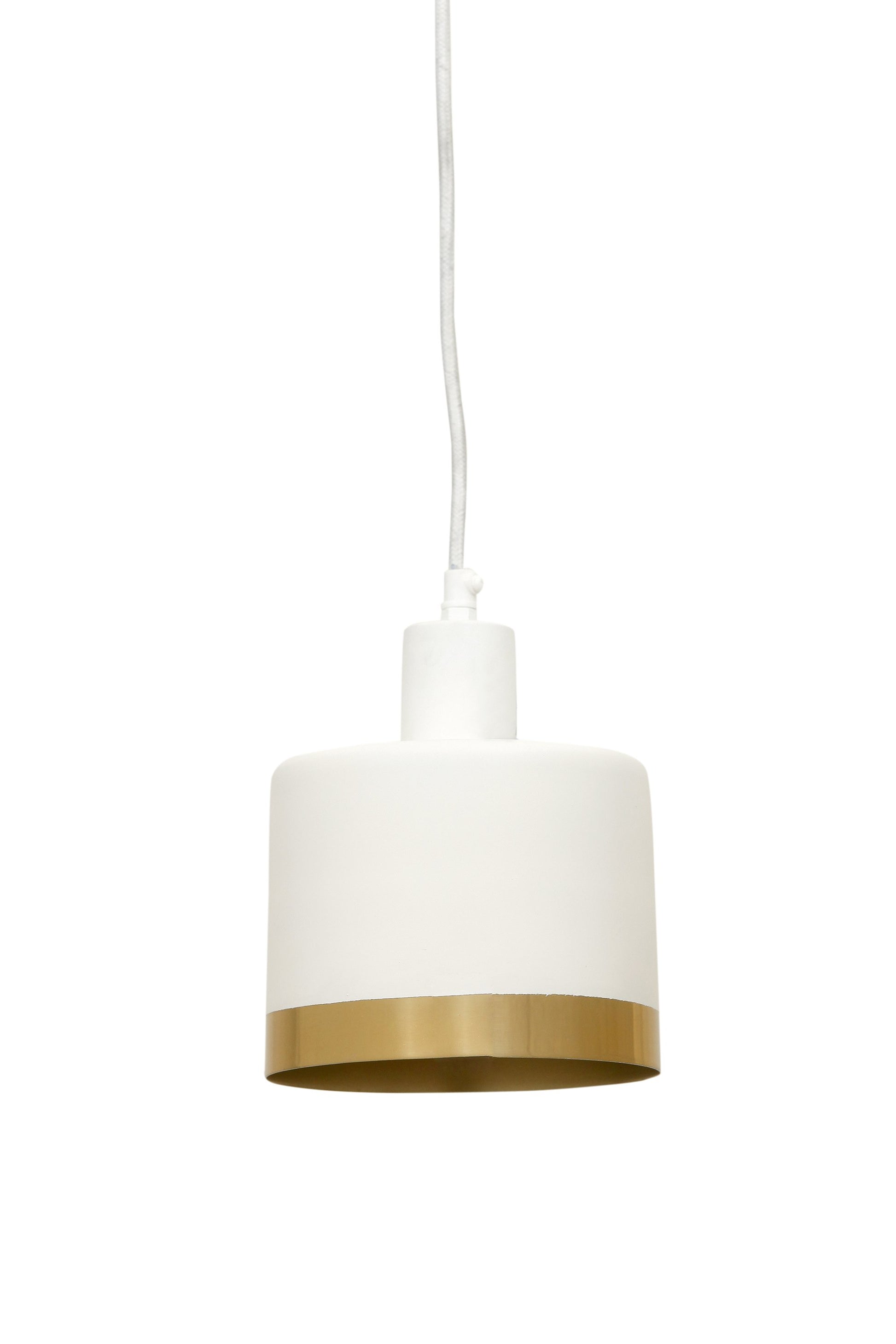 Montreux Small - White/Gold - 2 Tone Drum Pendant Light-abc