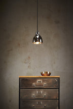 Muri - Nickel - Small Tall Contemporary Dome Pendant Light-abc