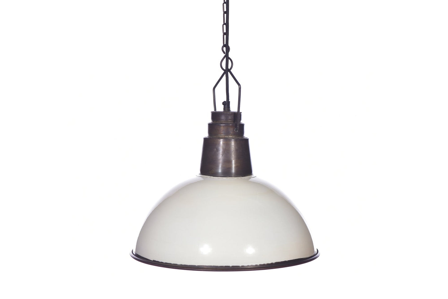 Napier - Old White - Iron Dome Pendant Light-abc