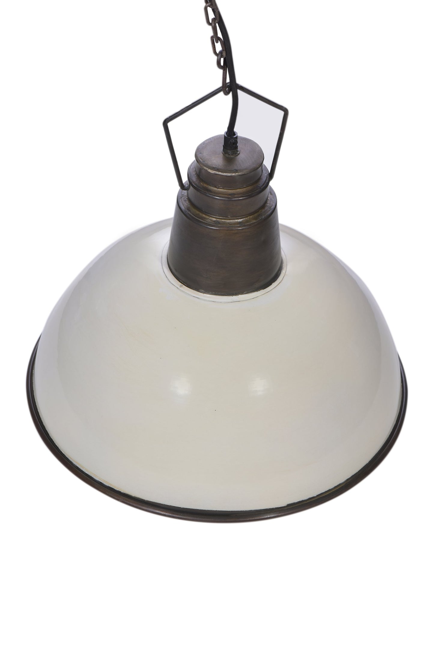 Napier - Old White - Iron Dome Pendant Light-abc