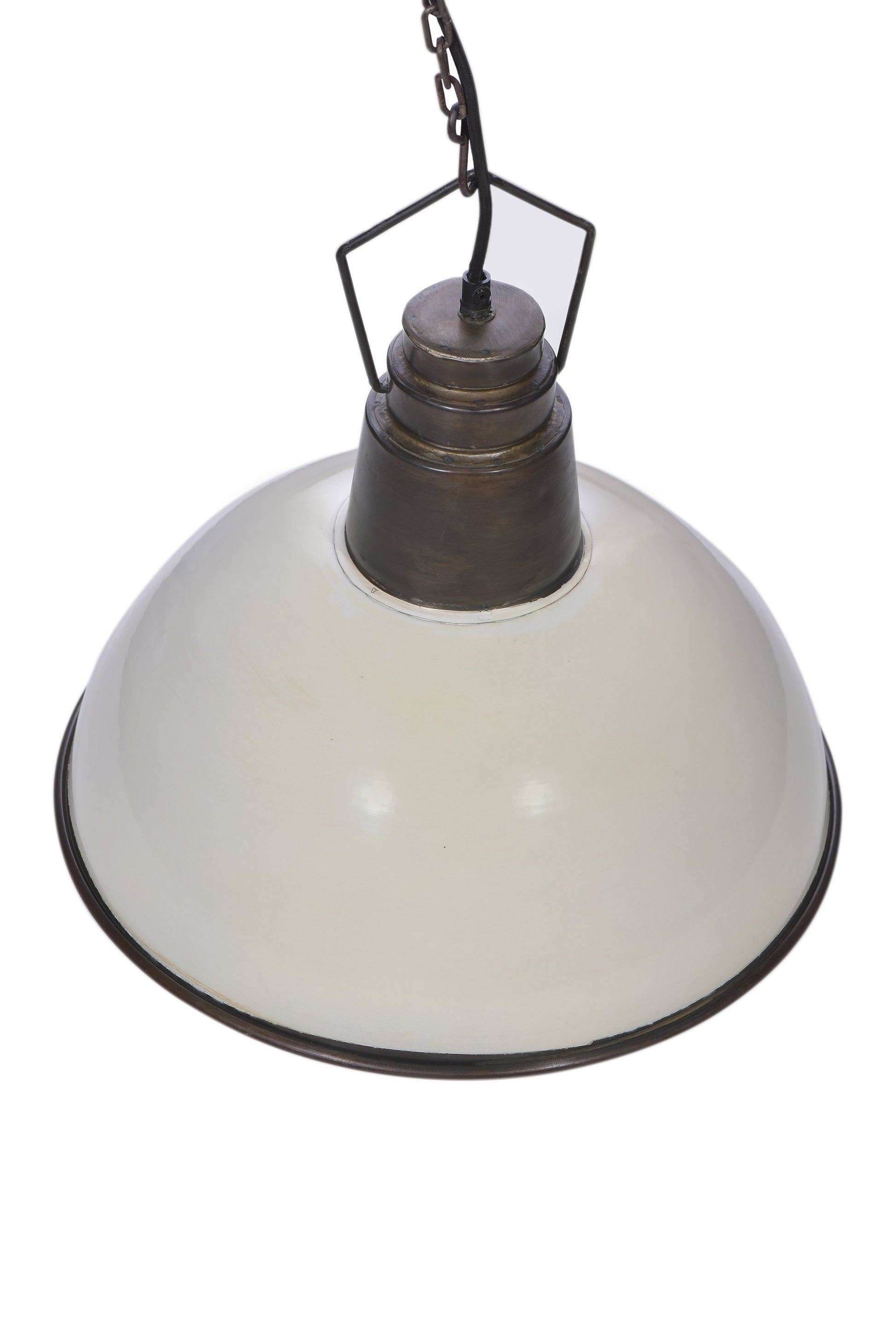 Napier - Old White - Iron Dome Pendant Light-abc