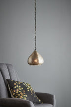 Neptune Small - Nickel - Perforated Raindrop Pendant Light-abc