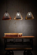 Nico - Rust - Perforated Iron Cone Pendant Light-abc