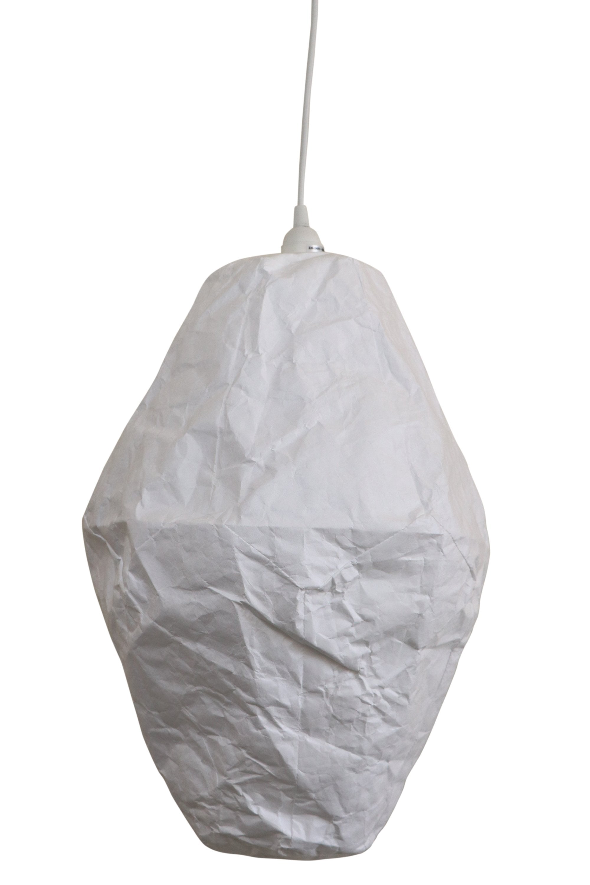 Nimbus - White - Tall Oval Cloud Paper Pendant Light-abc