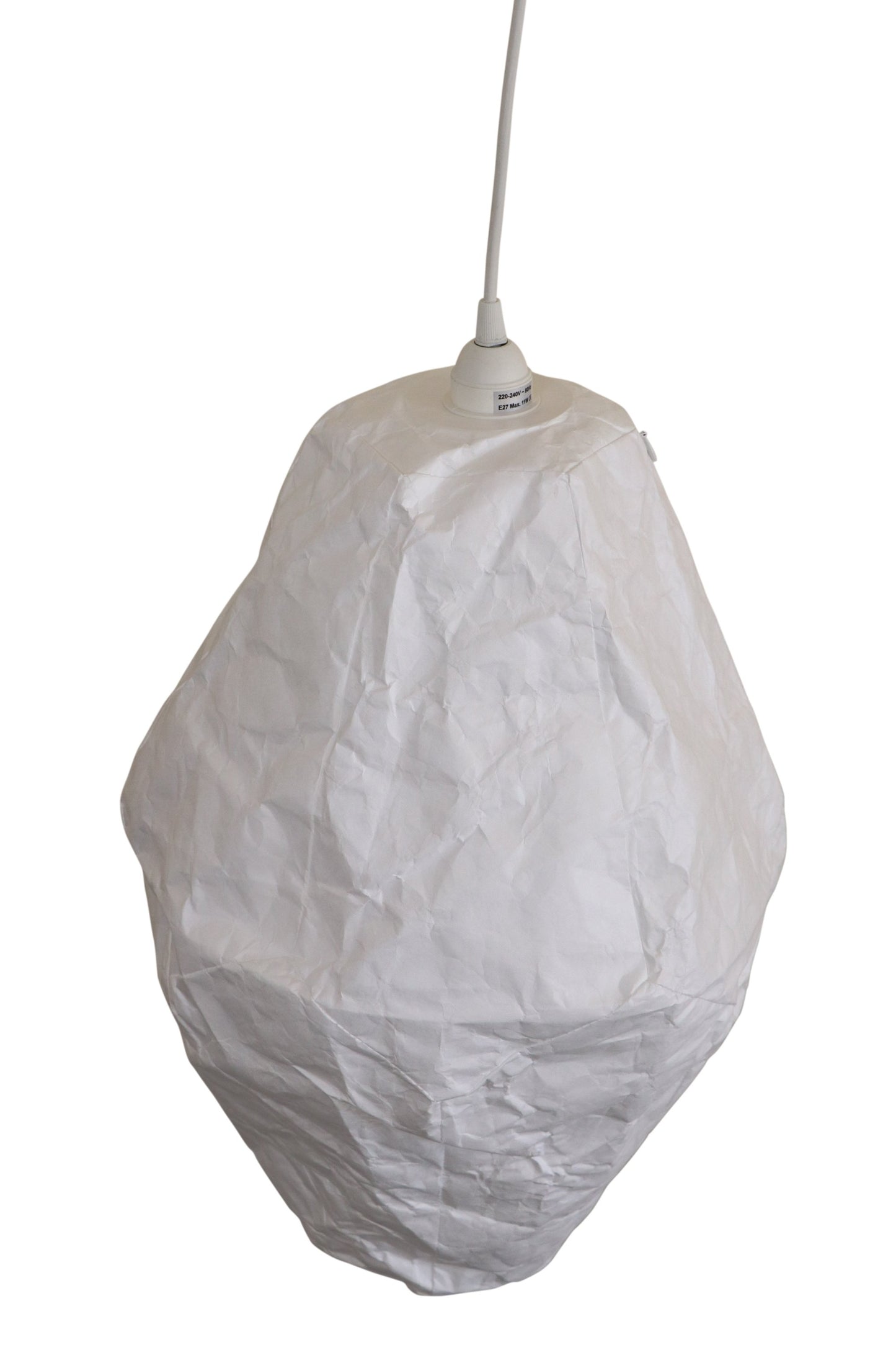 Nimbus - White - Tall Oval Cloud Paper Pendant Light-abc