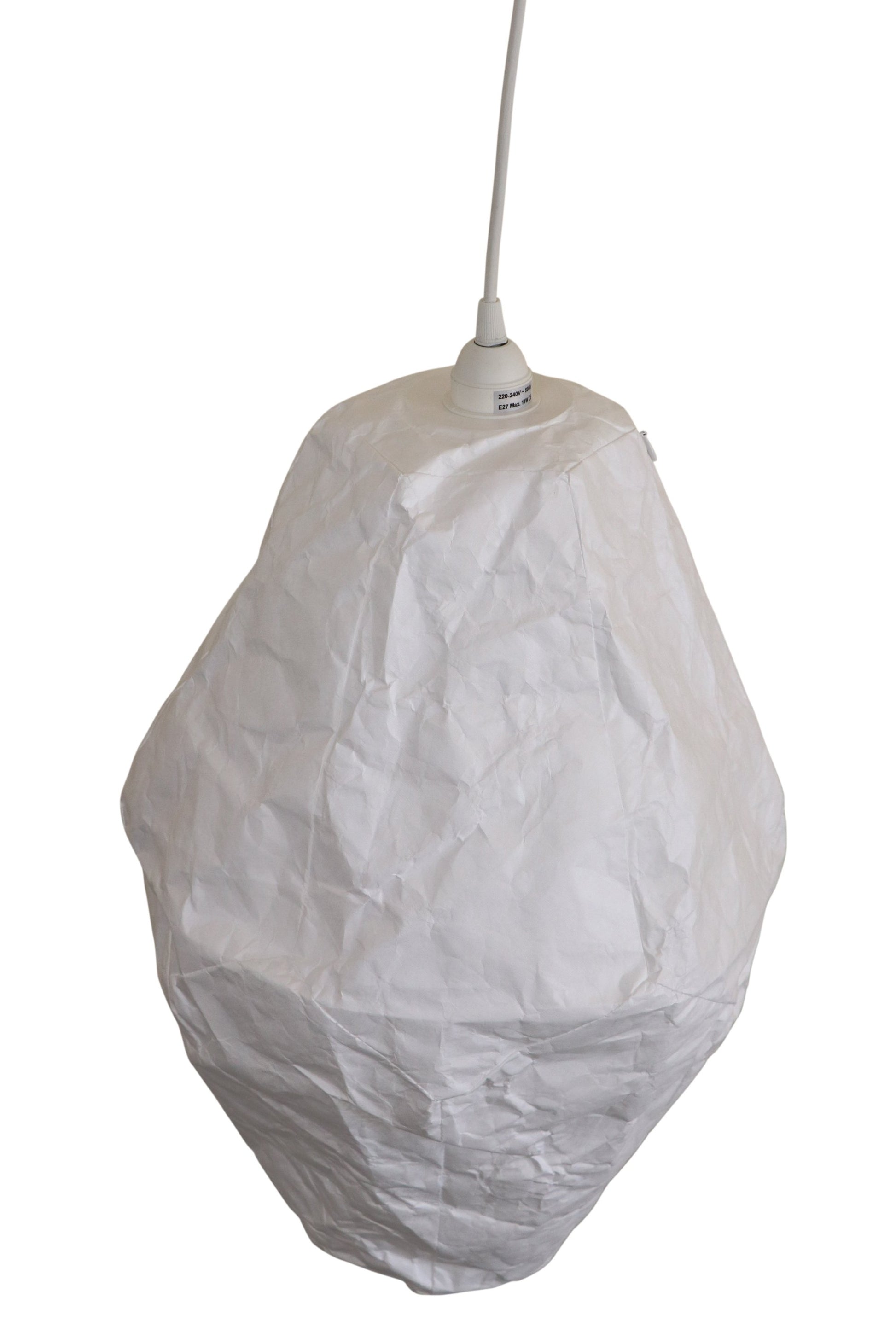 Nimbus - White - Tall Oval Cloud Paper Pendant Light-abc