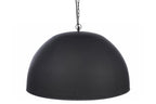 Noir Large - Black With Gold Interior - Extra Large Iron Dome Pendant Light-abc