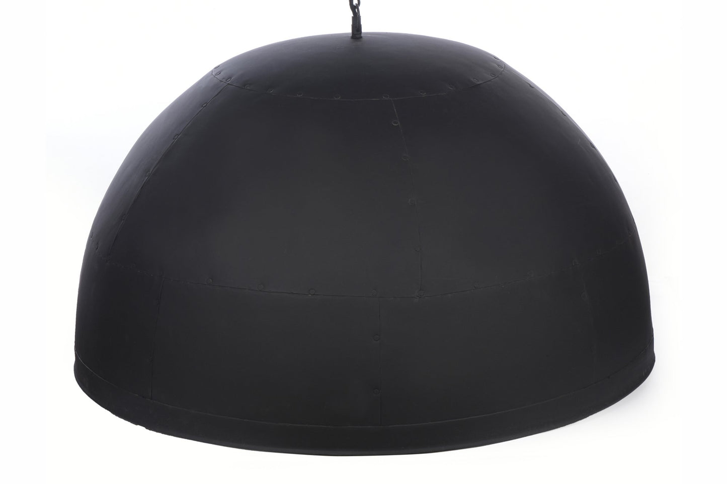 Noir Large - Black With Gold Interior - Extra Large Iron Dome Pendant Light-abc