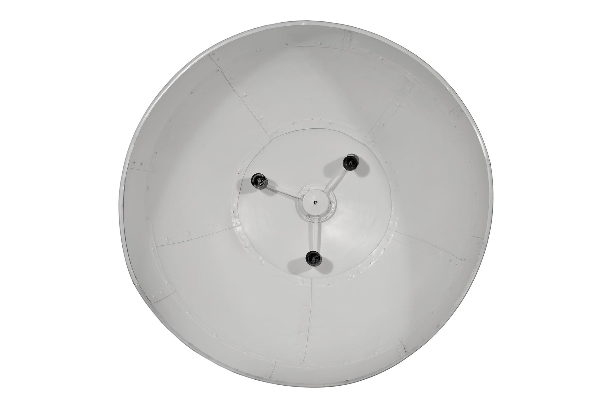 Noir Large - Black With White Interior - Extra Large Iron Dome Pendant Light-abc