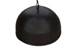 Noir Small - Black With Gold Interior - Small Iron Dome Pendant Light-abc