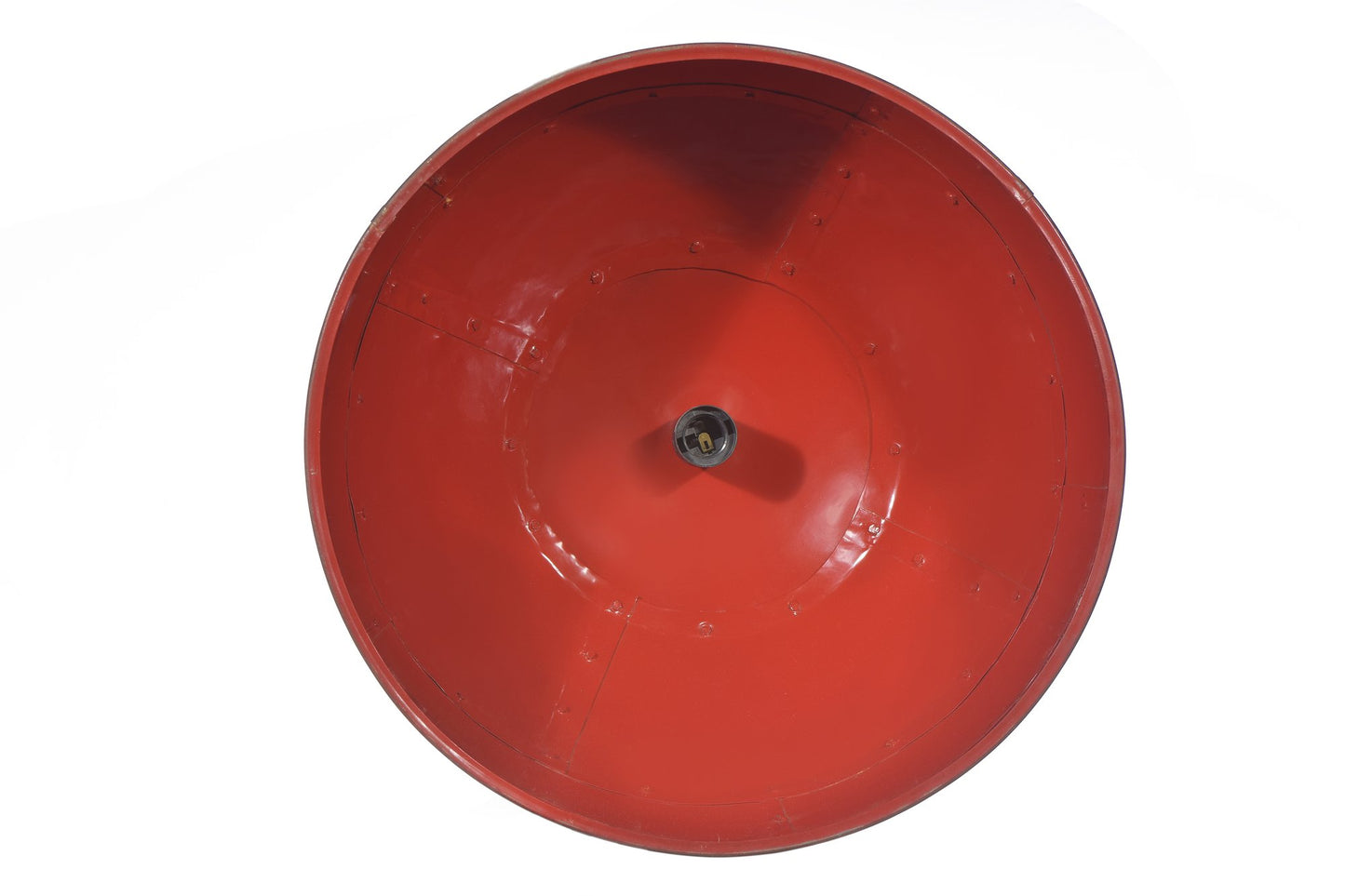 Noir Small - Black With Red Interior - Small Iron Dome Pendant Light-abc