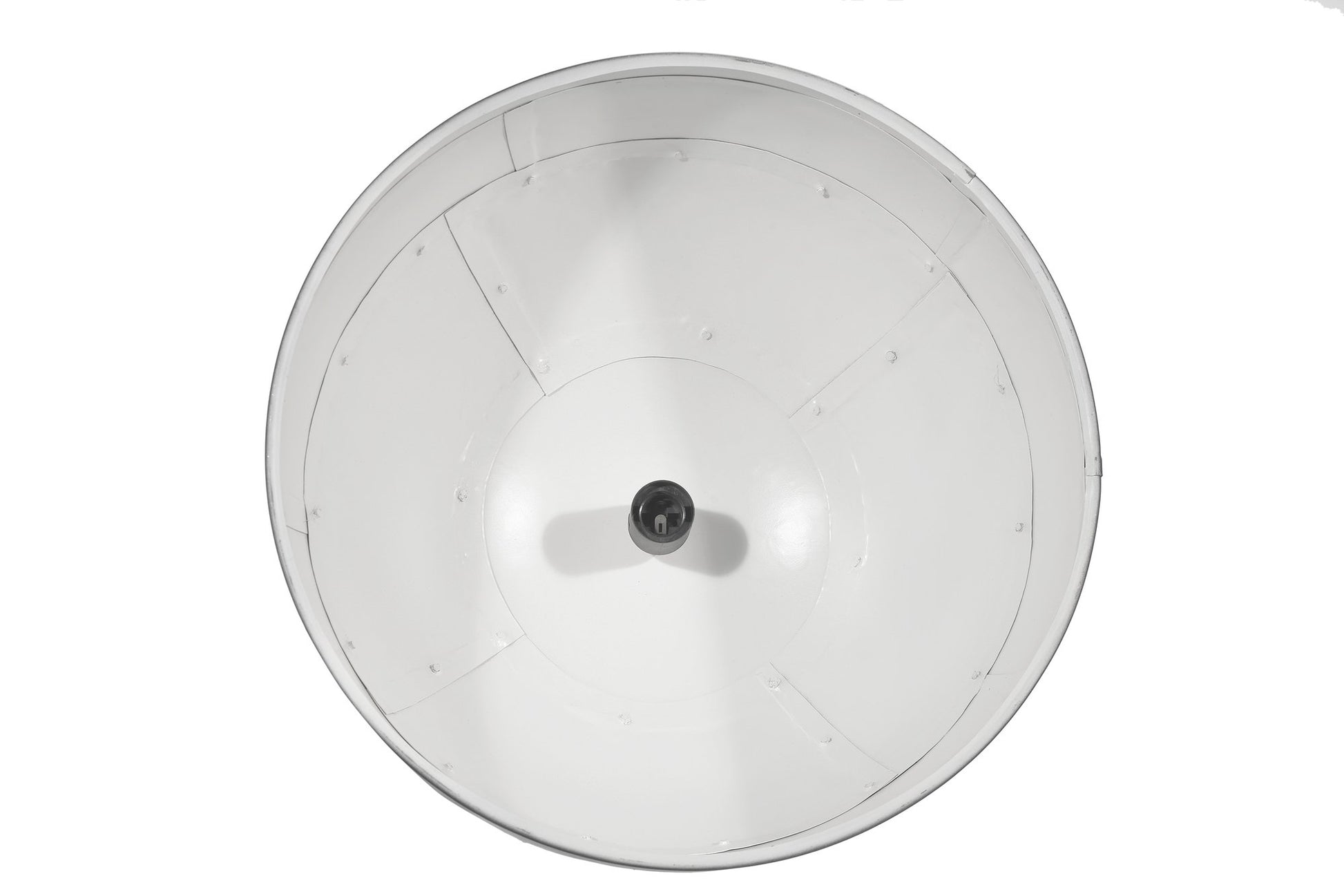 Noir Small - Black With White Interior - Small Iron Dome Pendant Light-abc