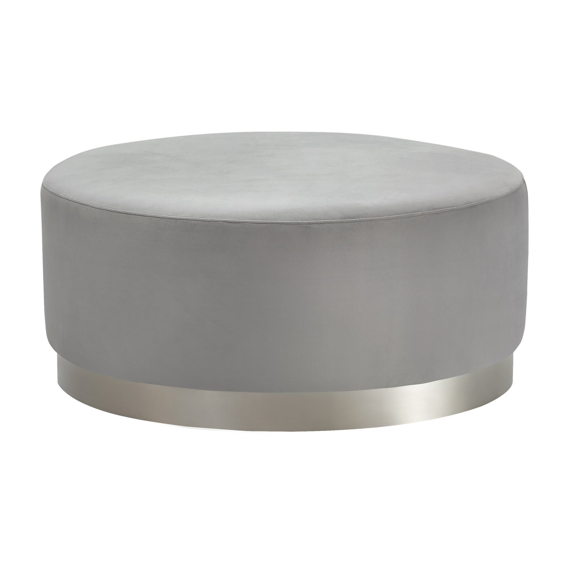 Aberdeen Ottoman Large Light Grey & Silver-abc