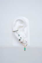 Aqua bay drop earring silver-abc