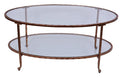 OVAL COFFEE TABLE - Copper Leaf-abc