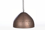 P51 Medium - Antique Copper - Iron Riveted Dome Pendant Light-abc