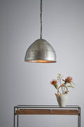 P51 Small - Zinc - Iron Riveted Dome Pendant Light-abc