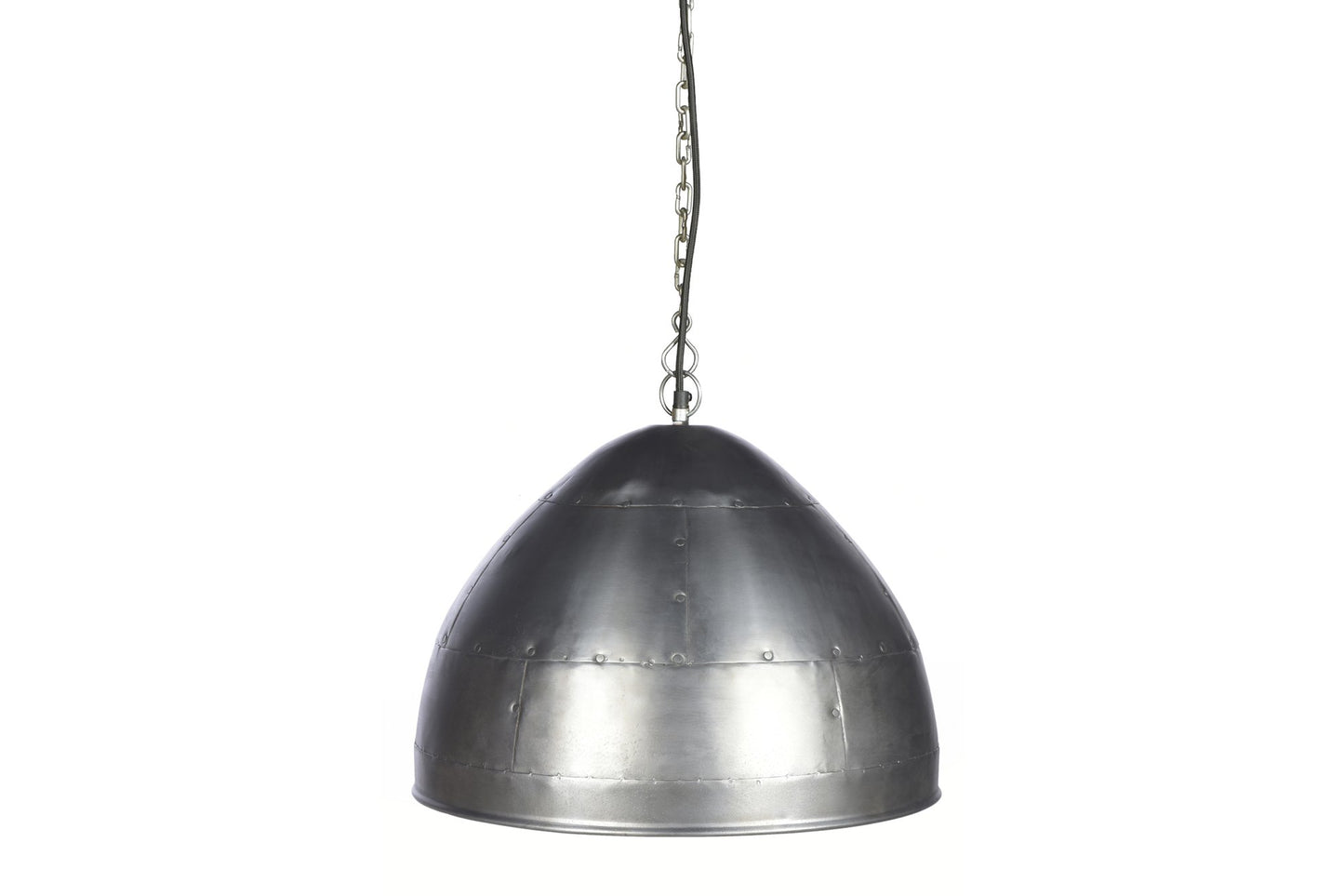 P51 Small - Zinc - Iron Riveted Dome Pendant Light-abc