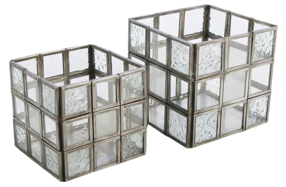 C/Hldr S/2 w/ Design Glass-abc