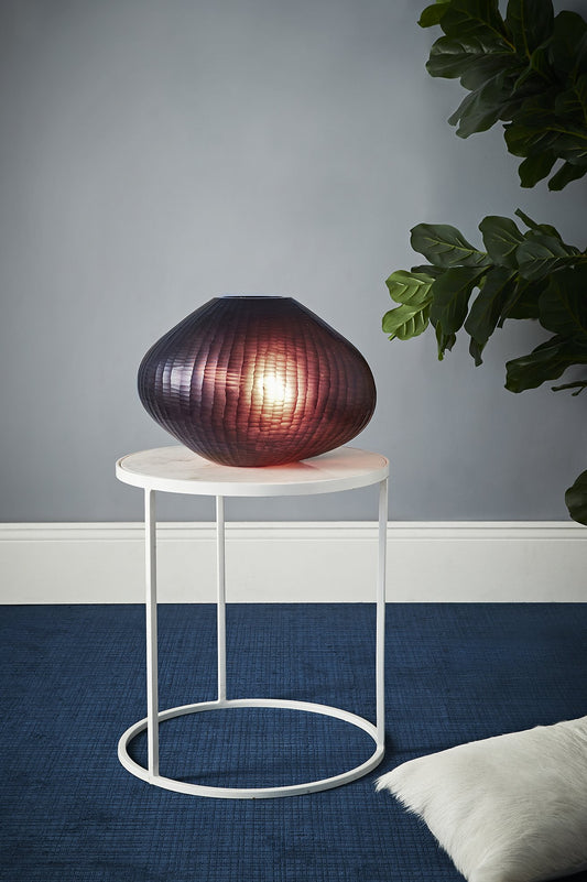 Paris Large - Ruby - Large Freeform Hand Cut Art Glass Table Lamp-abc