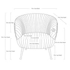 Perugia Armchair - Silver Grey-abc
