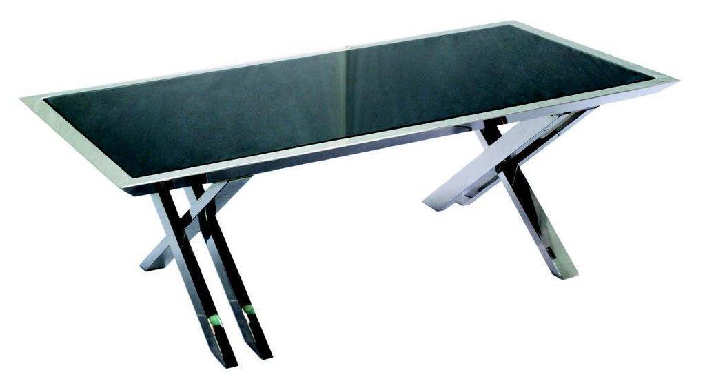 Phoenix Desk - Stainless Steel-abc