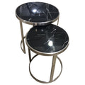 Sterling Side Table Set Black Marble-abc