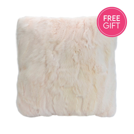 Rabbit Fur Cushion - Quartz-abc