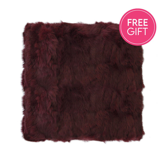 Rabbit Fur Cushion - Shiraz-abc
