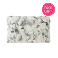 Rabbit Fur Lumbar Cushion - Siberian Ash-abc