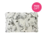 Rabbit Fur Lumbar Cushion - Siberian Ash-abc